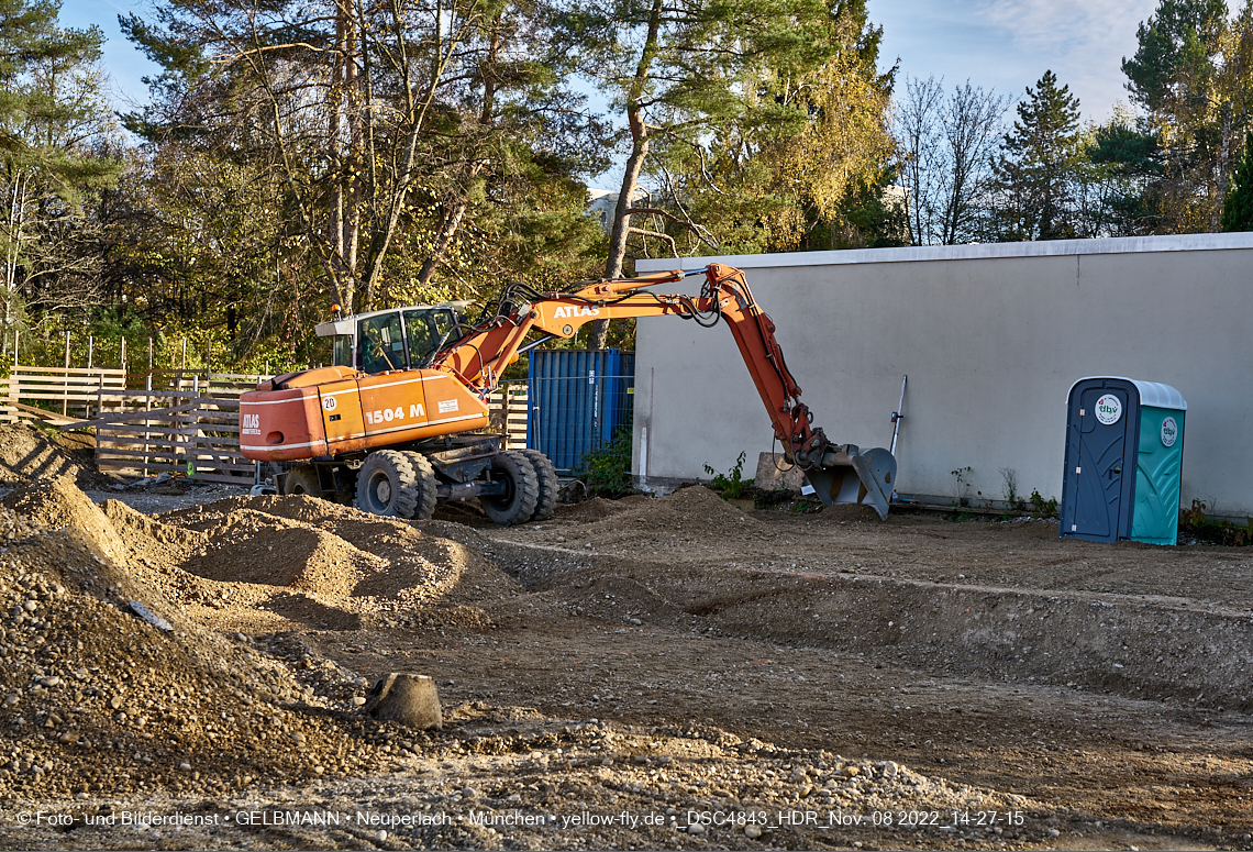 08.11.2022 - Baustelle an der Quiddestraße Haus für Kinder in Neuperlach